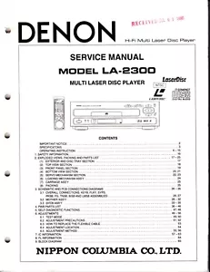 Manuale di servizio originale Denon LA-2300 - Foto 1 di 1