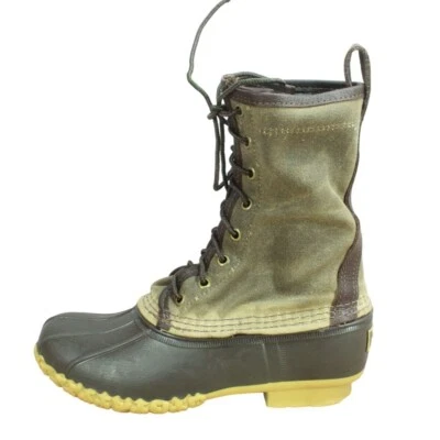 LL Bean Women's 10" Signature Waxed Canvas Maine Hunting Shoe Steel Shank 7 M - Image 1 of 4