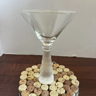 "Artland Prescott Martini vidrio soplado a mano panal vástago esmerilado 7,25""" Foto 1 de 4