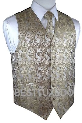 Chaleco, corbata y pañuelo de esmoquin de cachemira para hombre. Vestido formal boda graduación regreso a casa Foto 1 de 4