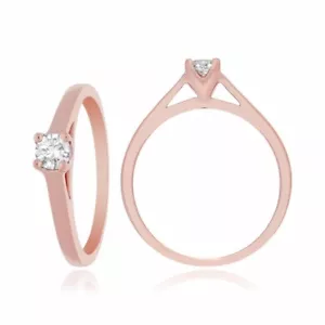 0.75ct Moissanite Women's Engagement Bridal Ring Rose Gold Plated - Picture 1 of 4