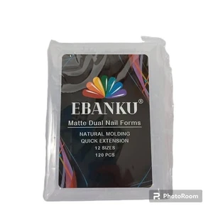 Ebanku False Nail System NEW Matte Dual Nail Forms 120 Pieces (12 Sizes) W/Case - Picture 1 of 8