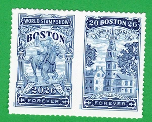 Scott #6030a Boston World Stamp Expo Horizontal Pair of Forever Stamps - MNH - Picture 1 of 1