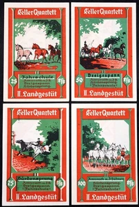 CELLE 1922 "State Stud Farm: Horse Training Series" Complete Set German Notgeld - Picture 1 of 2