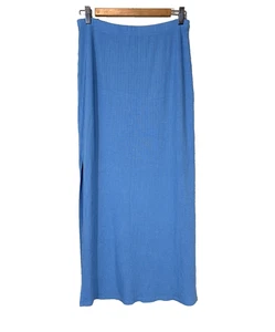 Reformation Dusk Blue Long Skirt Sz Small Sustainable Midi Slip Skirt Boho Chic - Picture 1 of 6