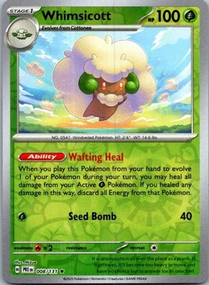 Whimsicott Rare SV05: Temporal Forces 015/162 NM - Image 1 of 2