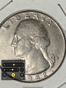 1982 Quarter Error Filled “D” X2 - Picture 1 of 2