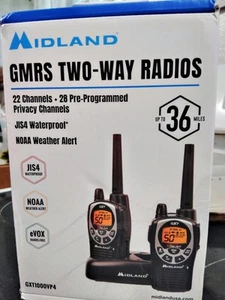 Talkie-walkie radio bidirectionnelle GMRS 22 canaux avec alertes météo Noaa étanche - Photo 1/4