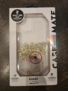 Case Mate iPhone 13 Ombre Clear Gold Glitzer Marmor Handyhülle Antimikrobiell - Bild 1 von 3