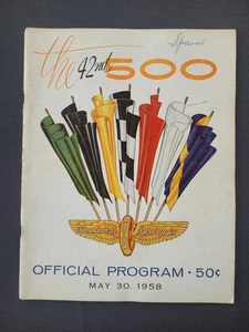 1958 USAC Indianapolis 500 Program, Jimmy Bryan/Belond Special Win - Picture 1 of 14