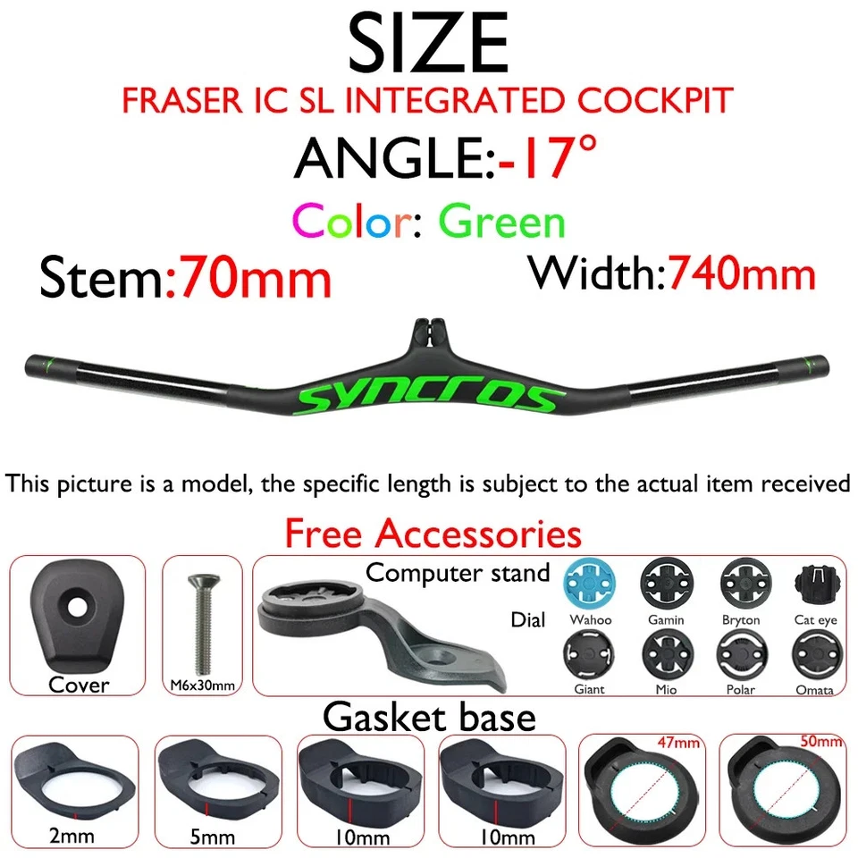 Легкий интегрированный шток руля горного велосипеда Syncros Carbon -8°/-17°/-25° - Изображение 1 из 4