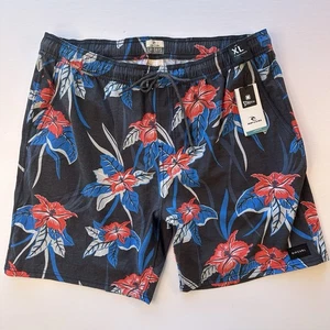 Rip Curl Men’s Lay Days Boardshorts XL Brown Surf Swim Shorts Trunks New Floral - Picture 1 of 12