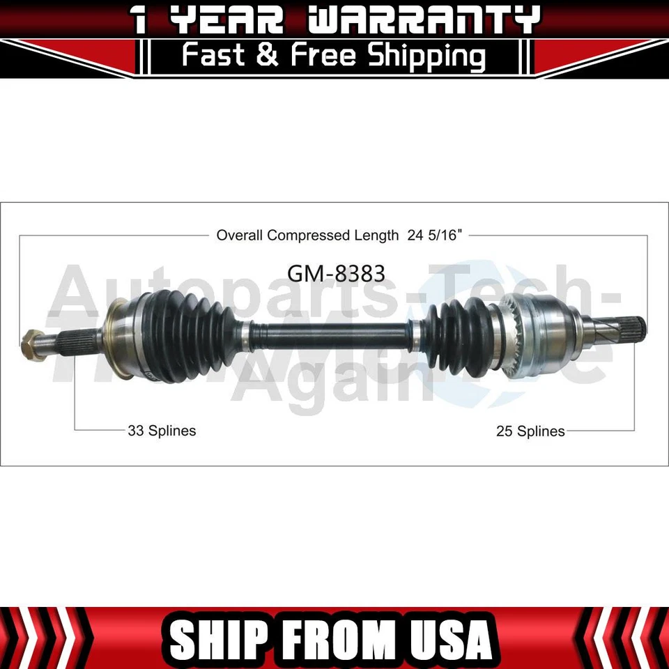 1 eje CV delantero izquierdo Trakmotive para Chevrolet Cruze 2016-2018 Foto 1 de 1