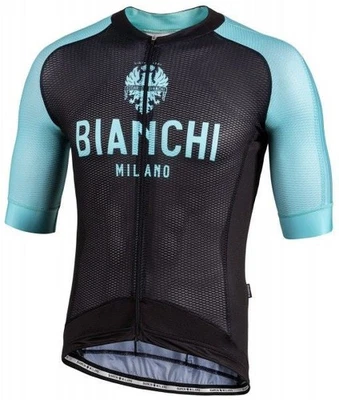Camiseta deportiva negra turquesa Bianchi Milano VALCONCA1 AERO para hombre Foto 1 de 3