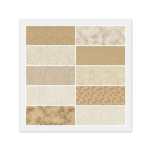 Charm Pack - 40) Cuadrados 5" x 5" BEIGE NATURAL CAMEL, 100% Tela Algodón - Imagen 1 de 11