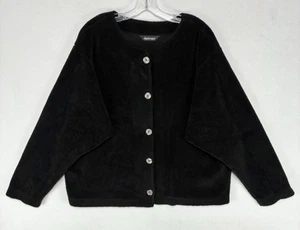 Vintage Chuck Roast Fleece Cardigan Jacket Women’s XL Metal Buttons 80s Boxy - Picture 1 of 8