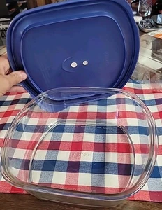 PYREX 3 cuartos de galón de vidrio 8101 plato para hornear y tapa de ventilación cuadrada 10" - Imagen 1 de 5