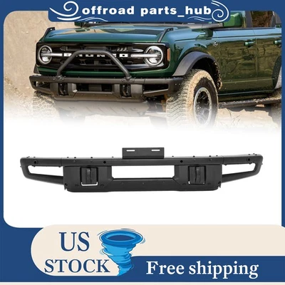 Fit For Ford Bronco 21-2024 with D-ring Mounts Bolt-On Bronco Front Bumper Black Foto 1 de 4
