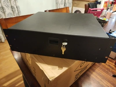3U Rack Drawer - Steel - Locking - Ball-Bearing Slides - Fits Audio/IT Racks - Image 1 of 4