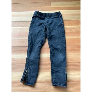 Gap girl black soft jean leggings with zipper ankle size 6 - Picture 1 of 5