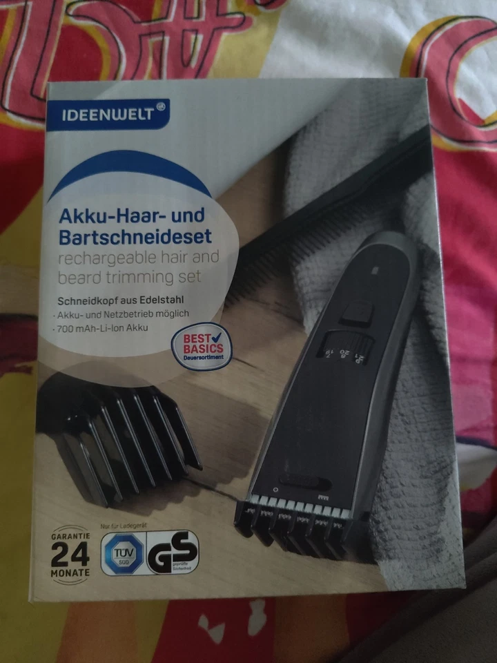  ideenwelt Akku-Haar- und Bartschneideset 700 mAh-Li-Ion Akku NEU - Bild 1 von 4