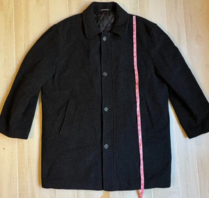 Chaps gray wool car  coat jacket men's size 46 long - Picture 1 of 7