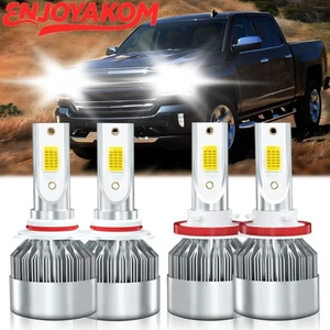 For Chevrolet Silverado 1500 2007-2021 LED Headlight Bulbs High Low Beam 4x - Picture 1 of 11