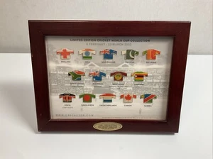 The Cricketer 2003 World Cup Pin Badge Collection Framed Set - Picture 1 of 13