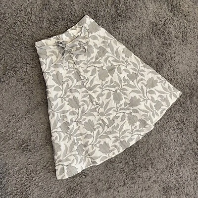 Falda floral envolvente de lino Max Mara nueva sin etiquetas talla US 8 hecha en Italia Foto 1 de 4