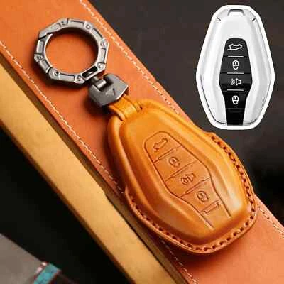 Leather Key Case Cover for Chery Jetour X70 X90 X95 Plus X70plus X70m Keyring - Image 1 of 3