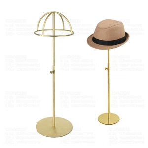 Oro Mate Acero Inoxidable Ajustable Sombrero Exhibición Soporte Estante General M6 - Imagen 1 de 5