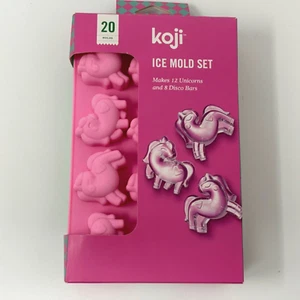 Koji von Zoku 2er Set Eisformen Rosa Aqua Blau ergibt 12 Einhörner 8 Disco Bars - Bild 1 von 7