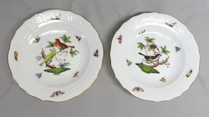 2er Set Herend Rothschild Vogel 8 1/4" Salat/Wüstenteller #1520/RO Neuwertig A - Bild 1 von 10