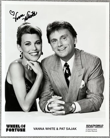 Vanna White Signed In Person 8x10 B&W Press Photo - Wheel of Fortune, RARE Cover