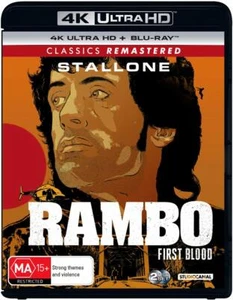 RAMBO 1: FIRST BLOOD (1982 - 2019 Remastered) Sylvester Stallone Au 4K + BLU-RAY - Picture 1 of 1
