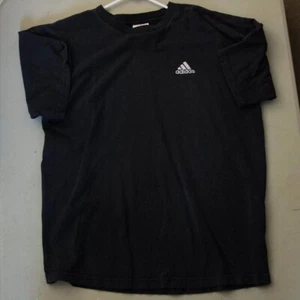 VINTAGE Adidas t-shirt Large navy blue reverse weave 90s - Picture 1 of 3