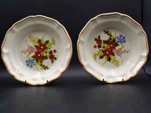 2 Mikasa Garden Club "A Basket Wildflowers" Pasta Salad Bowls EC403 Japan C25 - Picture 1 of 7