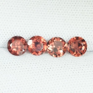 2.35 ct TOP LUSTROUS OPEN RED NATURAL RHODOLITE /PYROPE GARNET ROUND 5m 4pcs - Picture 1 of 3