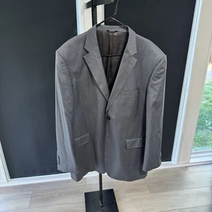 Ermenegildo Zegna Herren grau blau Nadelstreifen Wollmischung Sportmantel Jacke Gr. 48R - Bild 1 von 14