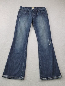 Antik Denim Fawcett Flared Jeans Womens 31 x 33 Mid Rise Button Fly Blue Pants - Picture 1 of 17