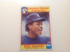 1986 Topps Quaker Rickey Henderson New York Yankees #25 (KCR)