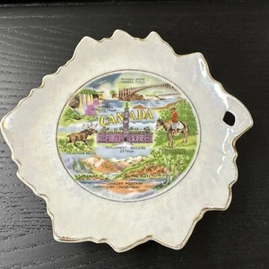 Piatto ricordo vintage Canada a forma di foglia d'acero - Foto 1 di 3