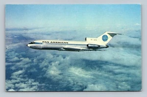 Pan Am's 727 Jet Clipper  chrome postcard - Picture 1 of 2