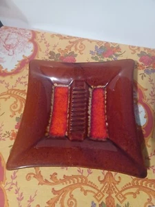 Vintage Mid Century Drip Glaze Ashtray USA - Picture 1 of 3
