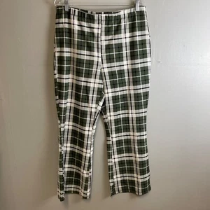 No Boundaries Women's Plaid Green wide leg Y2K pants SZ XLarge (15-17) - Picture 1 of 7