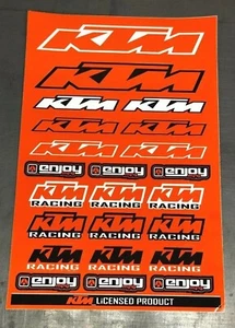 KTM Sticker Decal Sheet Graphics SX SXF XC EXC By Enjoy Mfg ORANGE - Picture 1 of 1