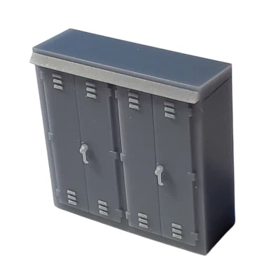 N Scale Trackside Electronics Cabinet, Signal Box, Double Wide for Model - Image 1 of 3