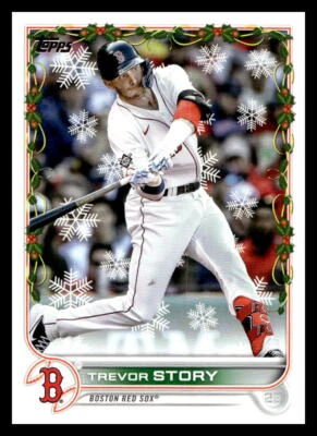 2022 Topps Holiday #HW70 Trevor Story   Boston Red Sox - Image 1 of 2