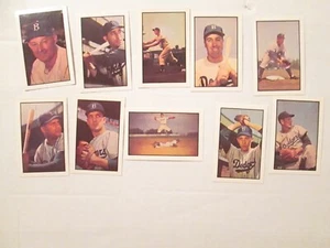 1953 Bowman Color Reprint Lot of 10 Different Brooklyn Dodgers w/stars - Bild 1 von 1