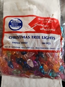 Luces de árbol de Navidad de cerámica Narco Products pequeño giro 144 piezas - Imagen 1 de 3